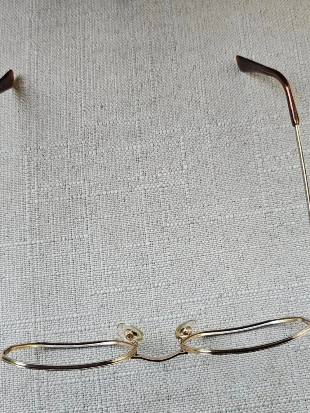 Vintage HEX-O-K Eyeglasses Frame Gold Tone Eyewear Glasses Frame Korea